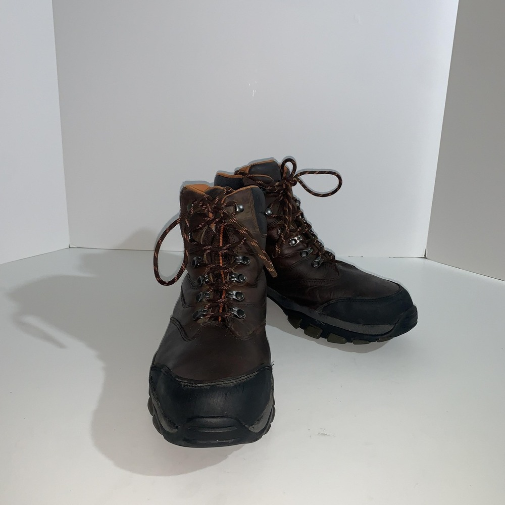 Wolverine Boots Mens Size 12W Brown Leather Waterproof Steel Toe Work W04978